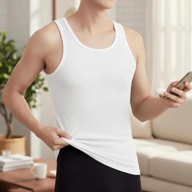 맨즈 골지 단정핏 사계절 쾌적 날씬핏 데일리 캐주얼 이너웨어 런닝