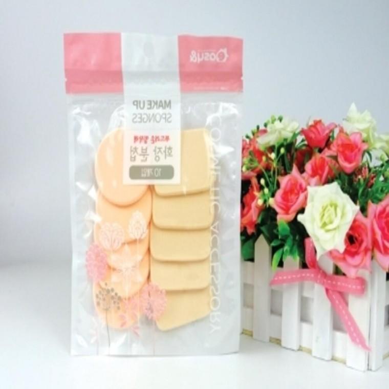 스펀지 화장분첩 10개입 3개 사각 원형 파우더퍼프 팩트퍼프 메이크업퍼프