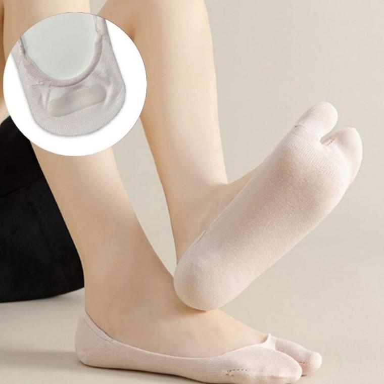 여성 실용적인 족발 페이크 삭스 1켤레 벗겨짐 방지 타비 양말 발가락 분리