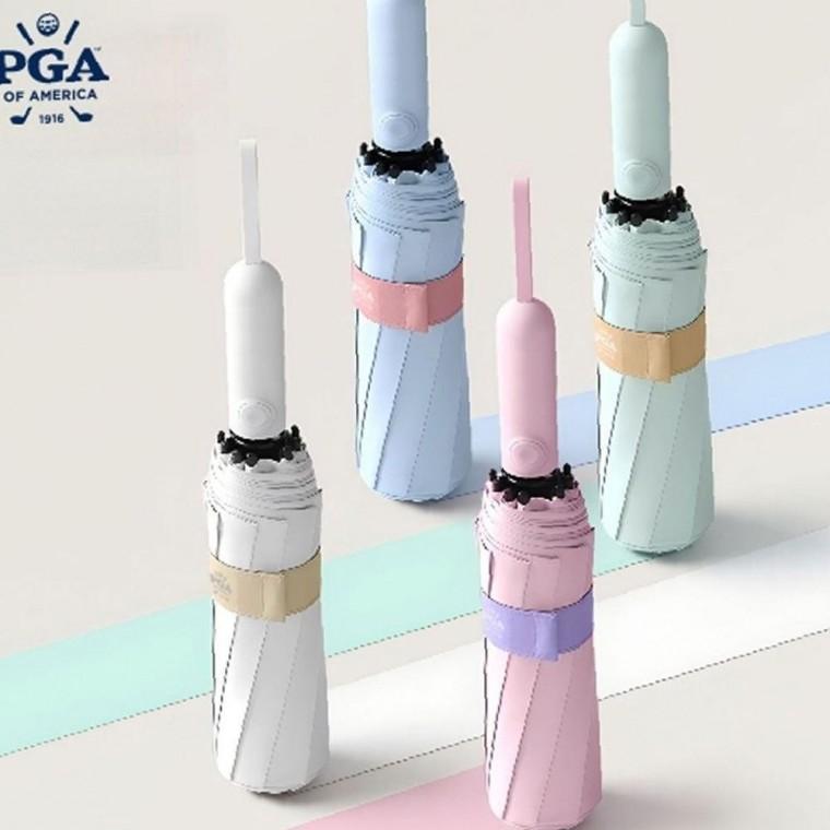 PGA 투톤 쾌적한 파스텔 3단 전자동 컬러 암막 우산 우양산 양우산