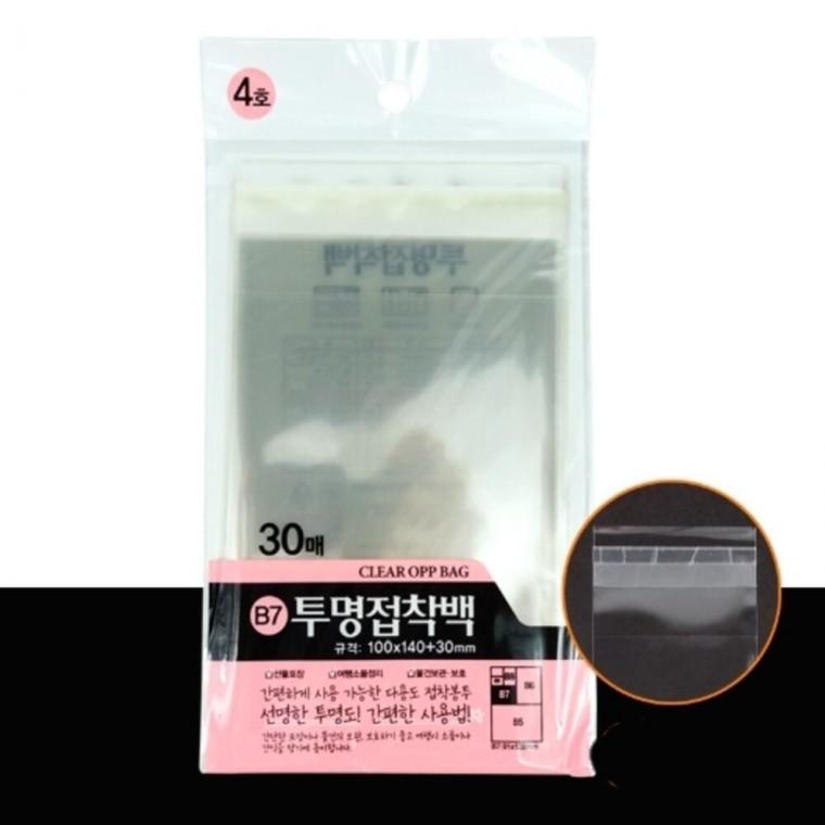 투명접착백 100x140mm 30매 폴리비닐 포리백
