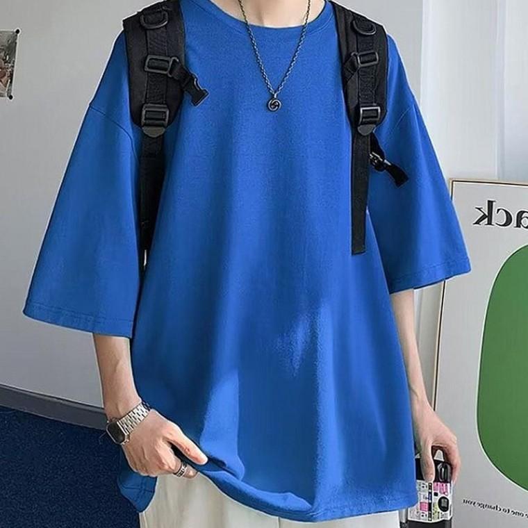 남성용 기본핏 활동편한 무지 반팔 티셔츠 여름 데일리룩