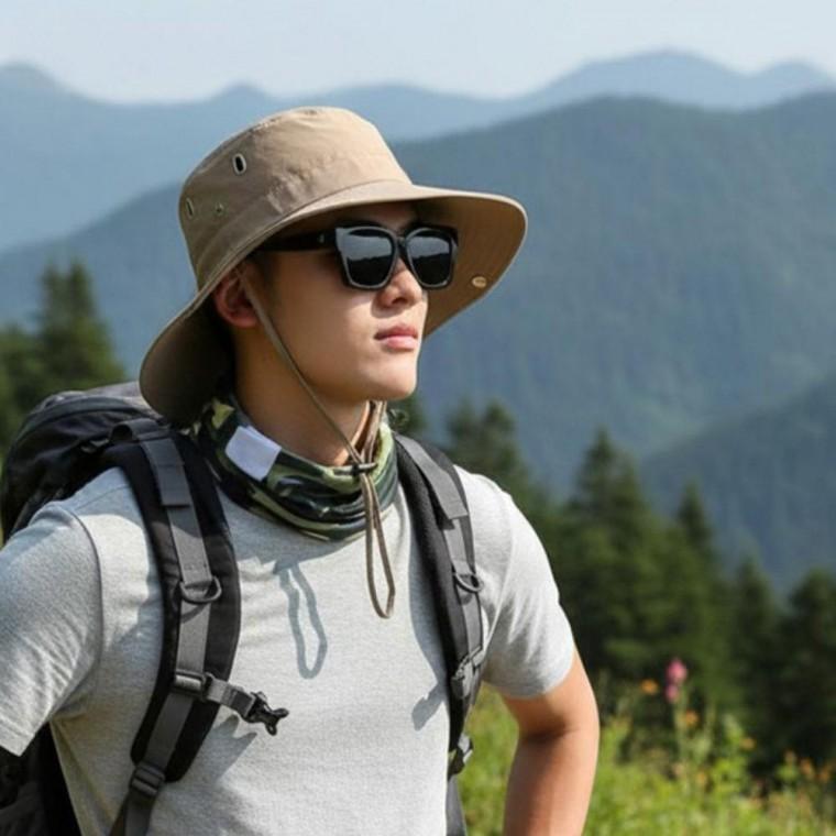 공용스타일 카우보이 핏살리는 스냅 버튼 아웃도어 캠핑 일상룩 등산모자