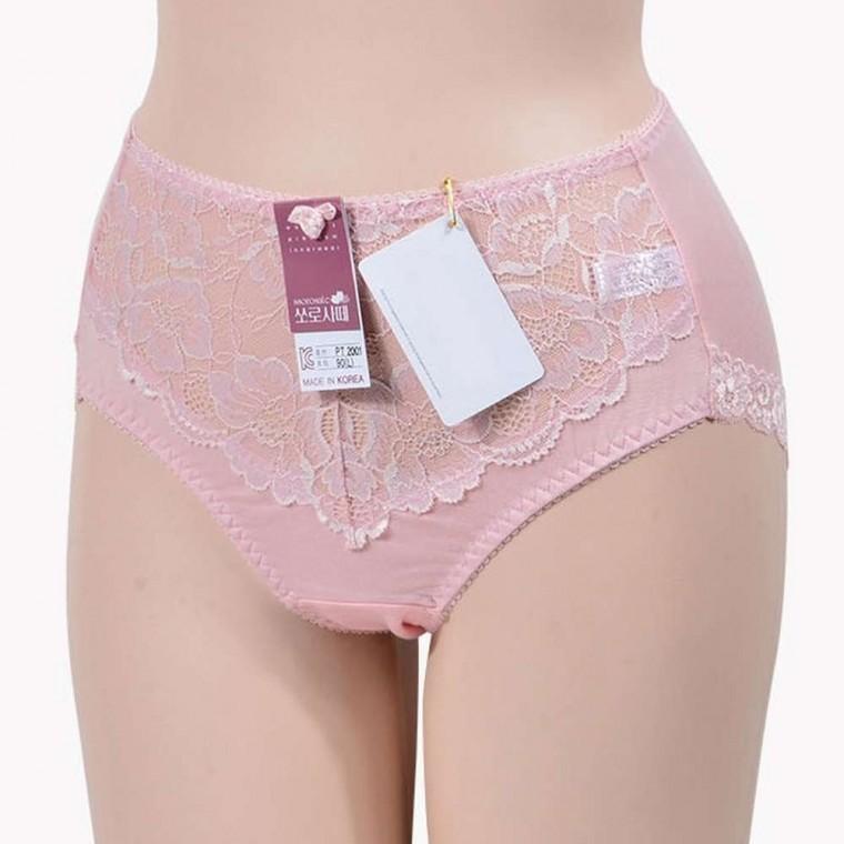 여성 장미 레이스팬티 부드러운팬티 자수팬티 검정색팬티