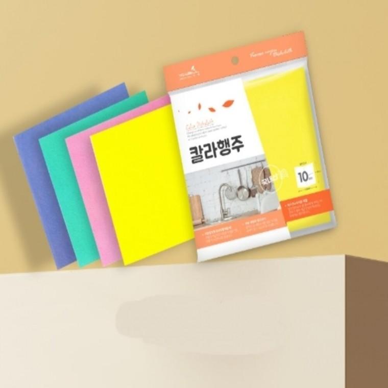 부직포 칼라행주 10P 주방타월 손행주