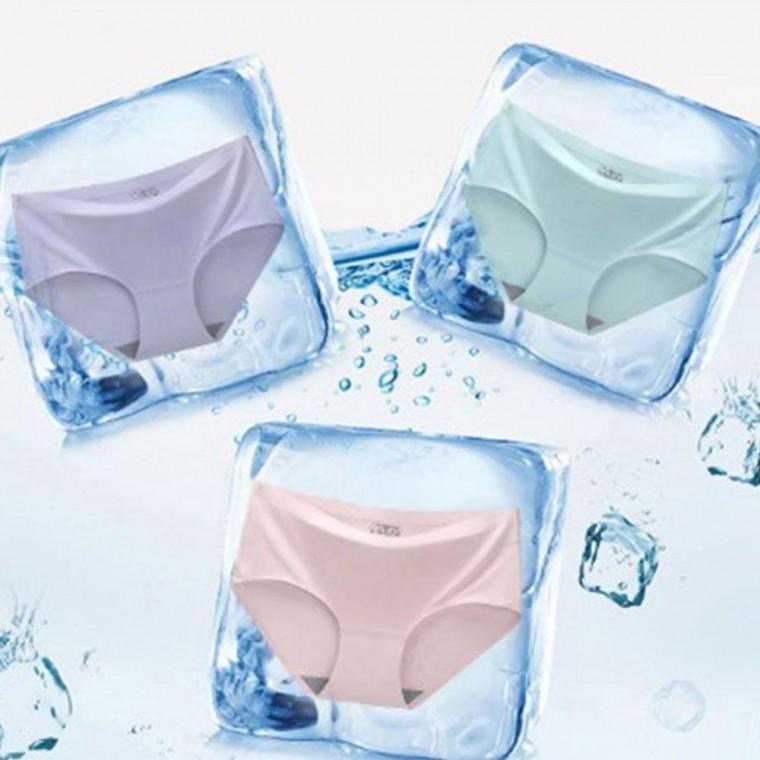 아이스 심리스 심플한 삼각 팬티 여성 무봉제 쿨링 시원한 속옷