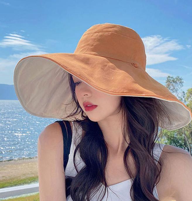 와이드썬캡 양면모자 자외선차단모자