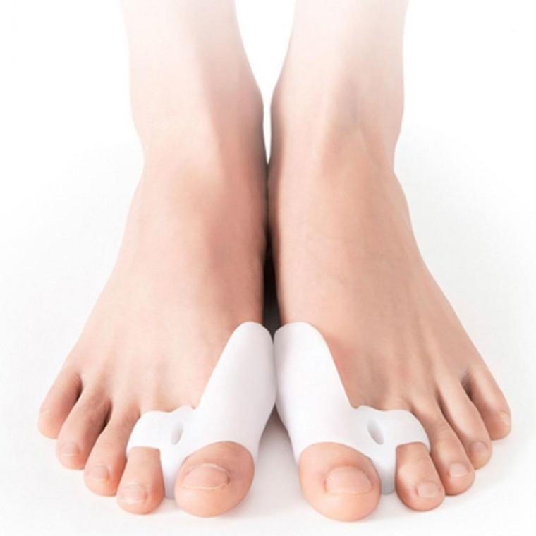발가락 벌리기 튼튼한 실리콘 밴드 2개입 1세트 엄지 검지 발가락링 풋케어