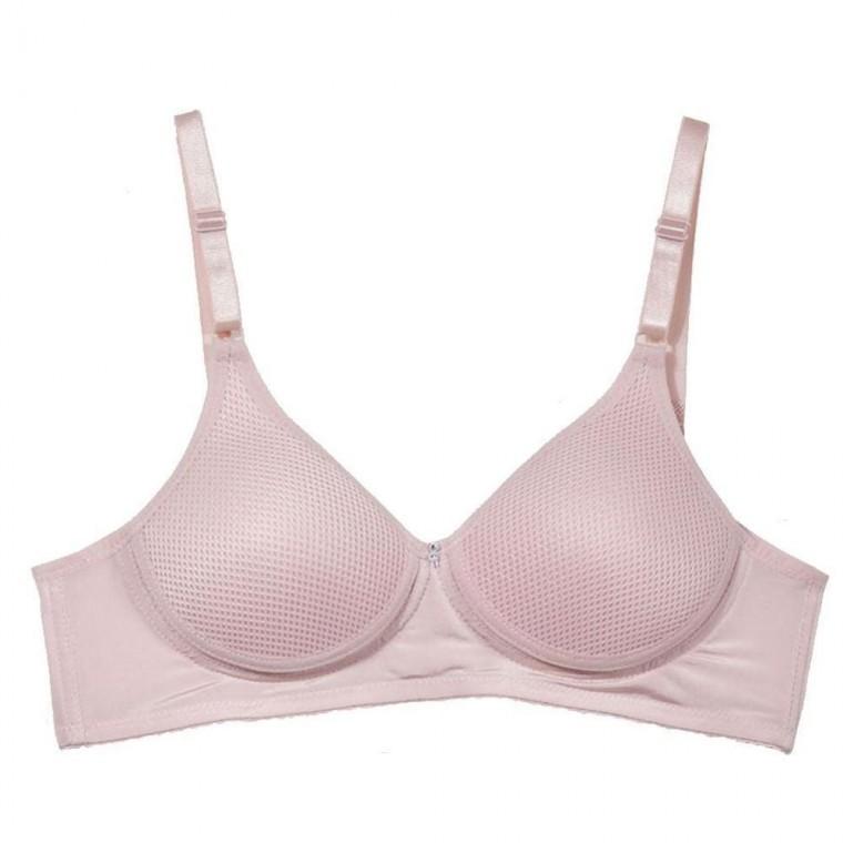 넓은 날개밴딩 감각적인 인견 메쉬 풀컵 노와이어 브라 B컵 여성 속옷