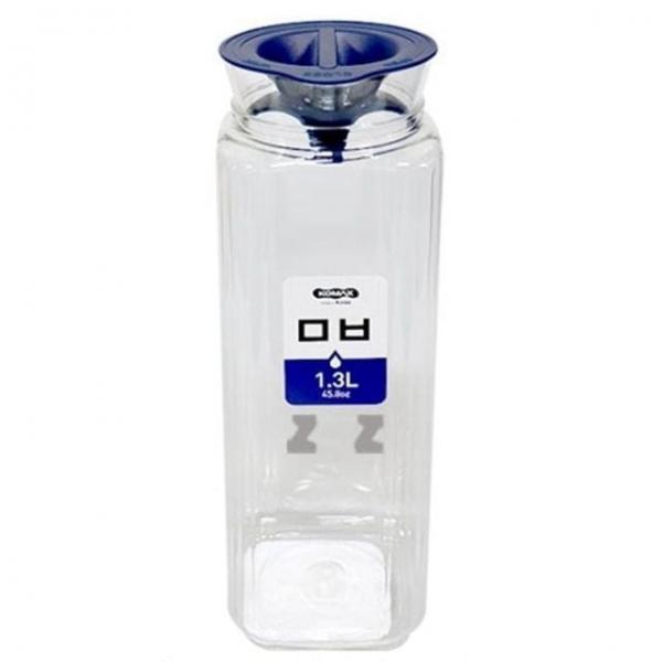 물병 워터 1.3L 사각 저그 물통 냉장고 플라스틱