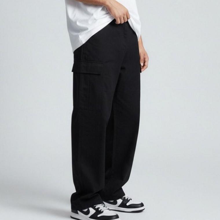 맨즈 데이브 단정핏 이지룩 데일리 버클 사이즈 조절 와이드 카고 바지