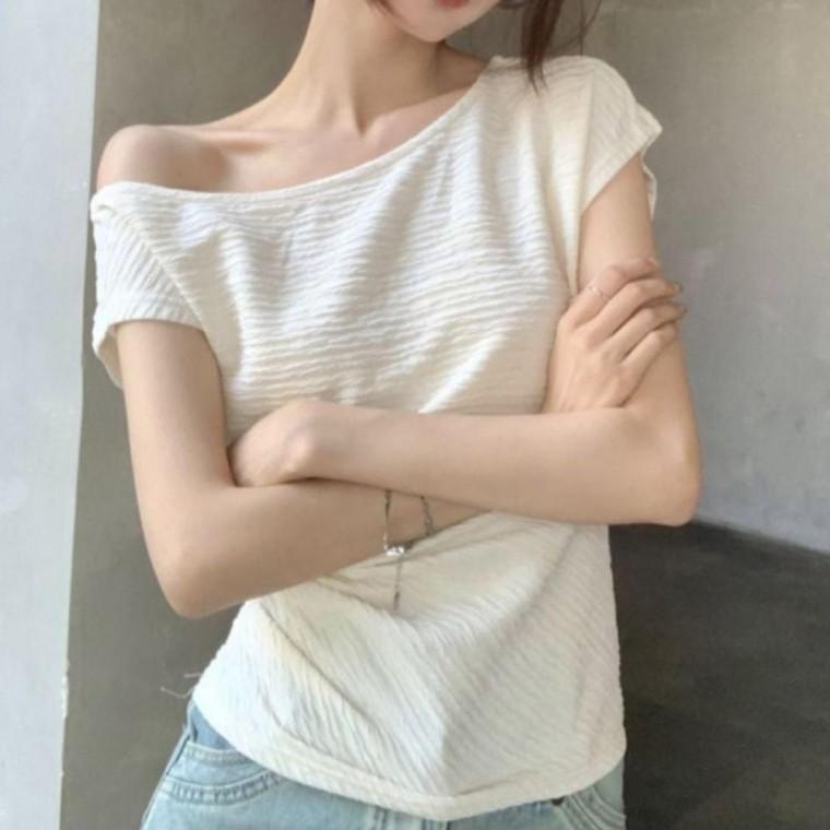 우먼즈 일상룩 여리핏 실속있는 드레이프 셔링 캐주얼 심플 모던 반팔티