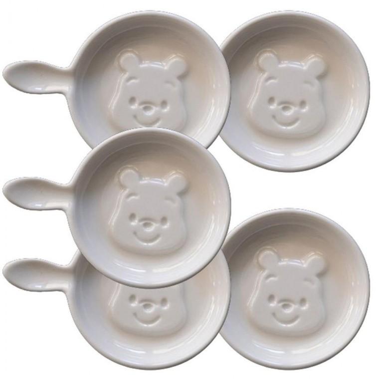 귀여운 위생적인 도자기 소스 접시 핸들 5P 미니 찬기 종지 그릇 반찬 간장