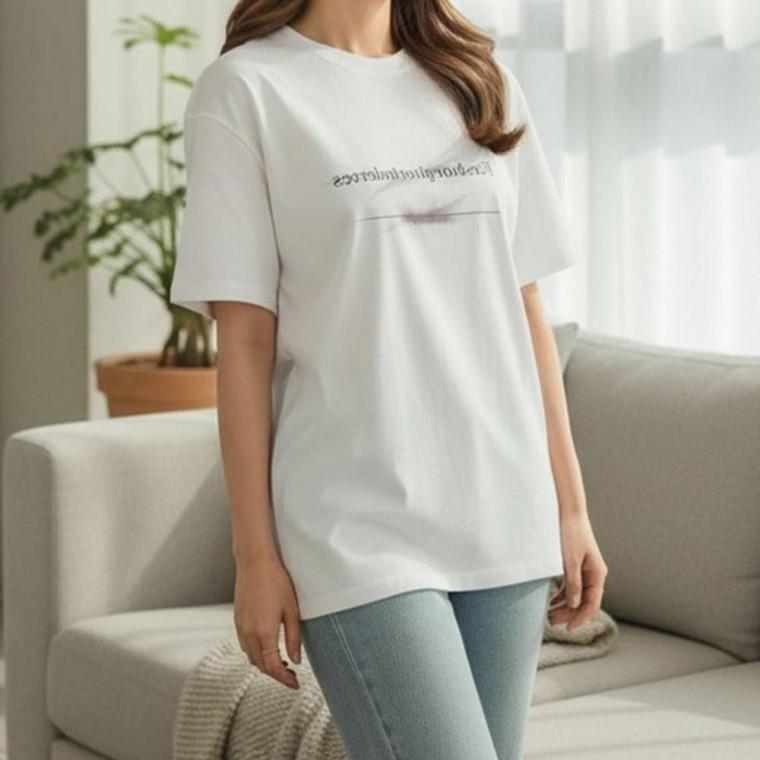 공용핏 박시핏 레터링 데일리무드 미니멀 그래픽 일상룩 반팔 티셔츠