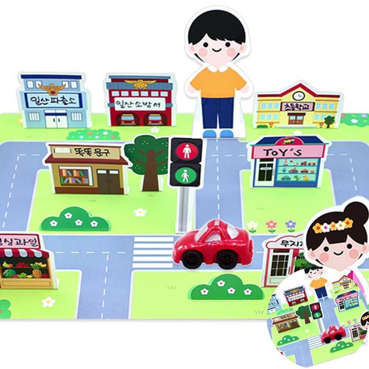 드라이브놀이 4인용 체험키트 어린이집만들기재료 역할놀이세트