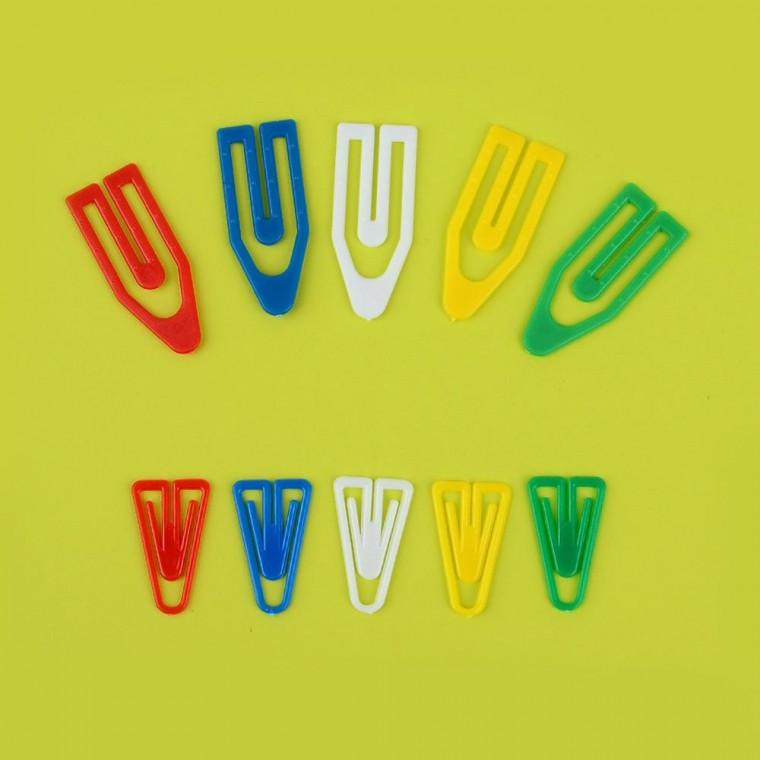 컬러 사무용 플라스틱 문서클립 플라스틱클립 문서클립 서류클립 A4클립 서류집게 클립집게 서류철