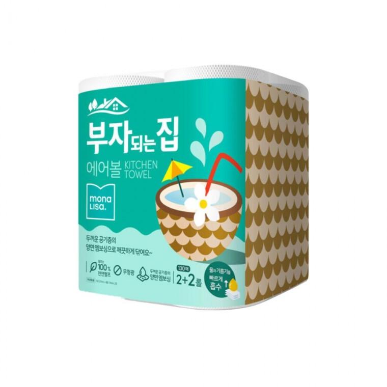 부자되는집 에어볼 키친타올 130매 4롤
