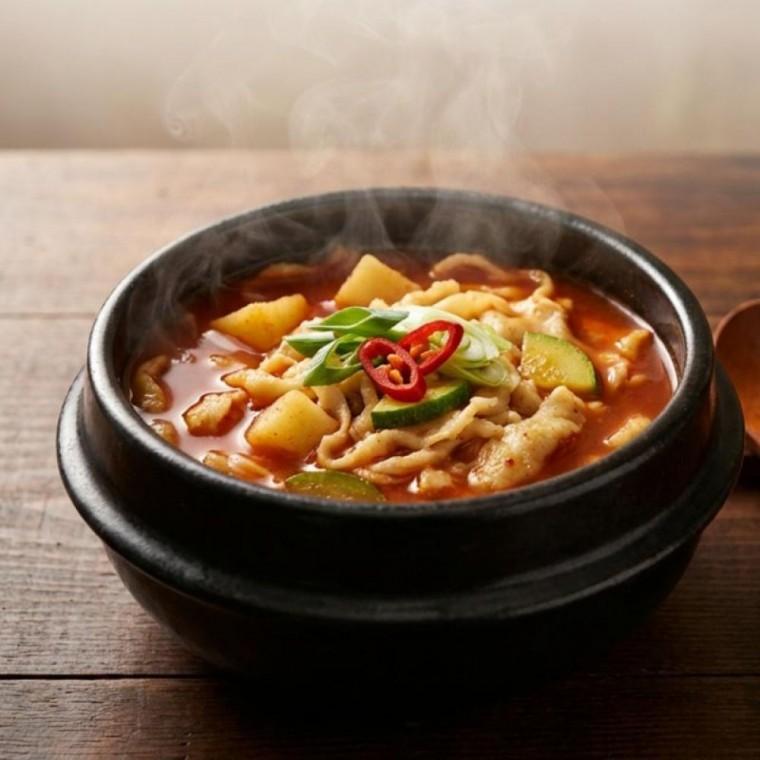 30년 전통맛집 비법육수 얼큰 수제비 1팩 (620g)