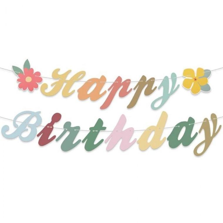 생일 파티 가랜드 벽장식 행사 이벤드 레터링 꽃 가랜드