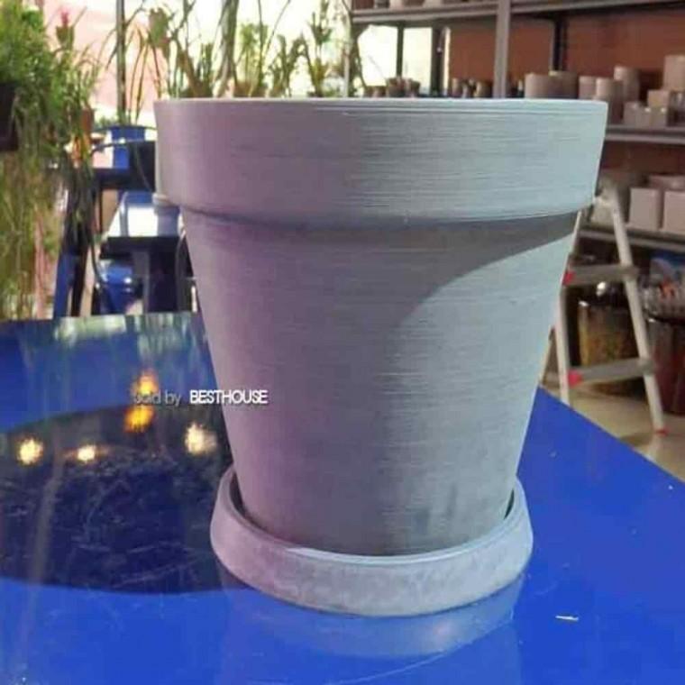 원형화분 플라스틱화분 플라스틱원형화분 수지화분 원형 25x21 파스텔블루