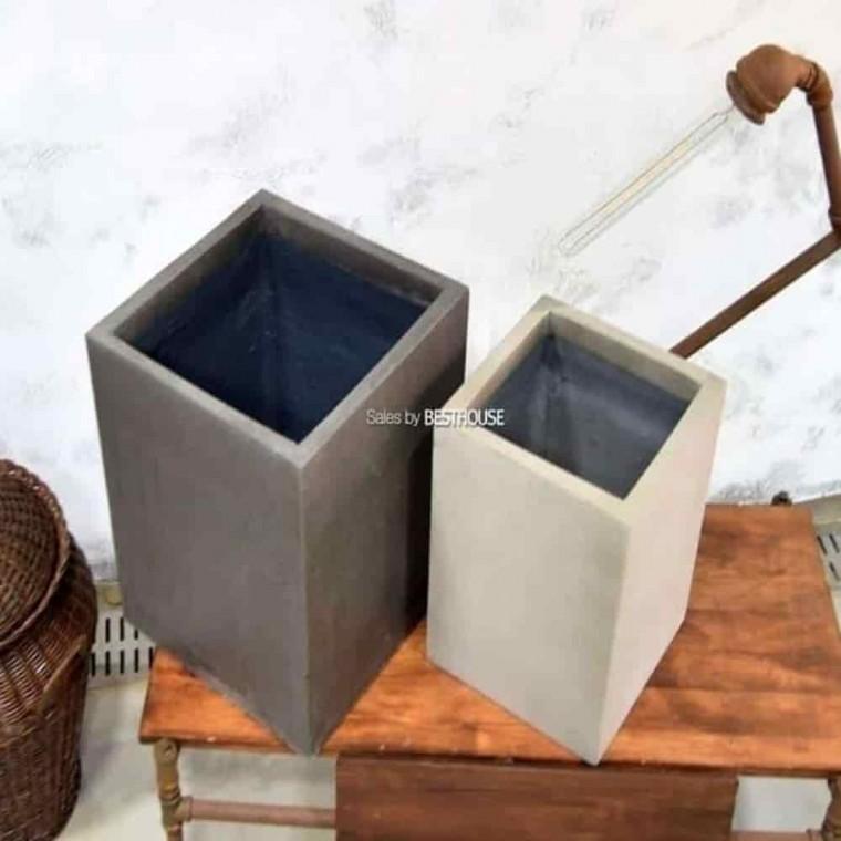 사각시멘트화분 사무실화분 화분세트 화분 2p 세트 시멘트 사각 33x42 26x36