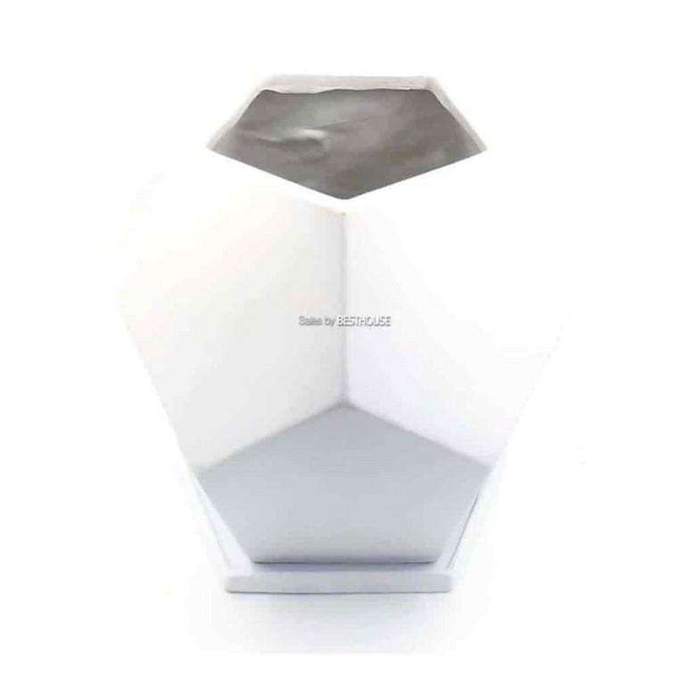 흰색화분 화분분갈이 화이트화분 오각 화분 23x23 화이트