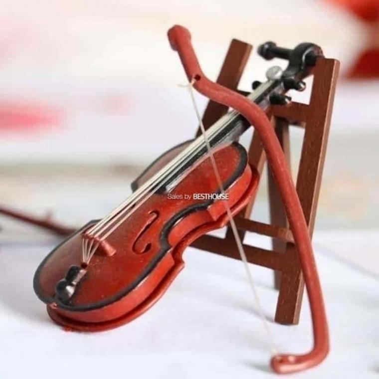 화분데코 화분데코픽 화분소품 데코픽 바이올린 8cm