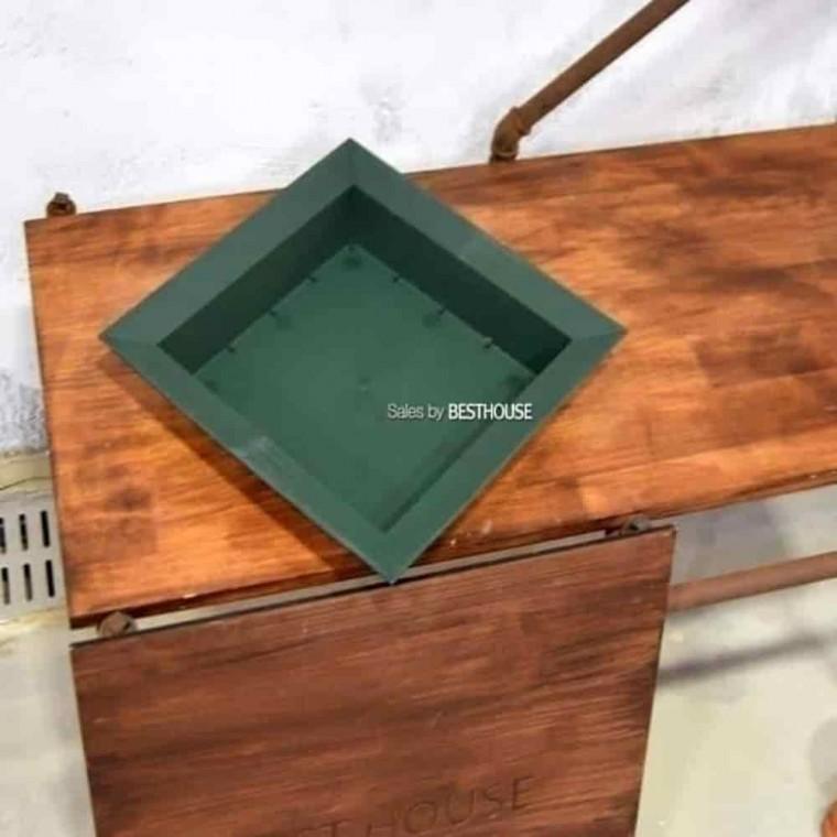 정사각수반 낮은수반 원예소품 플라스틱수반 정사각쌍장 32cm