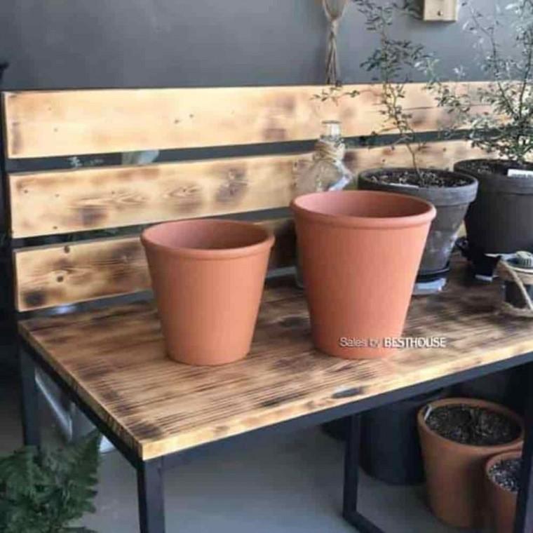 아이비화분 핸드메이드화분 식용바질화분 토분화분 꼬깔 16x16