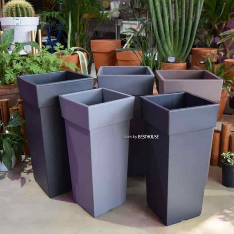조경화분 프라스틱대형화분 사각플라스틱화분 플라스틱 화분 사각 25x25x50