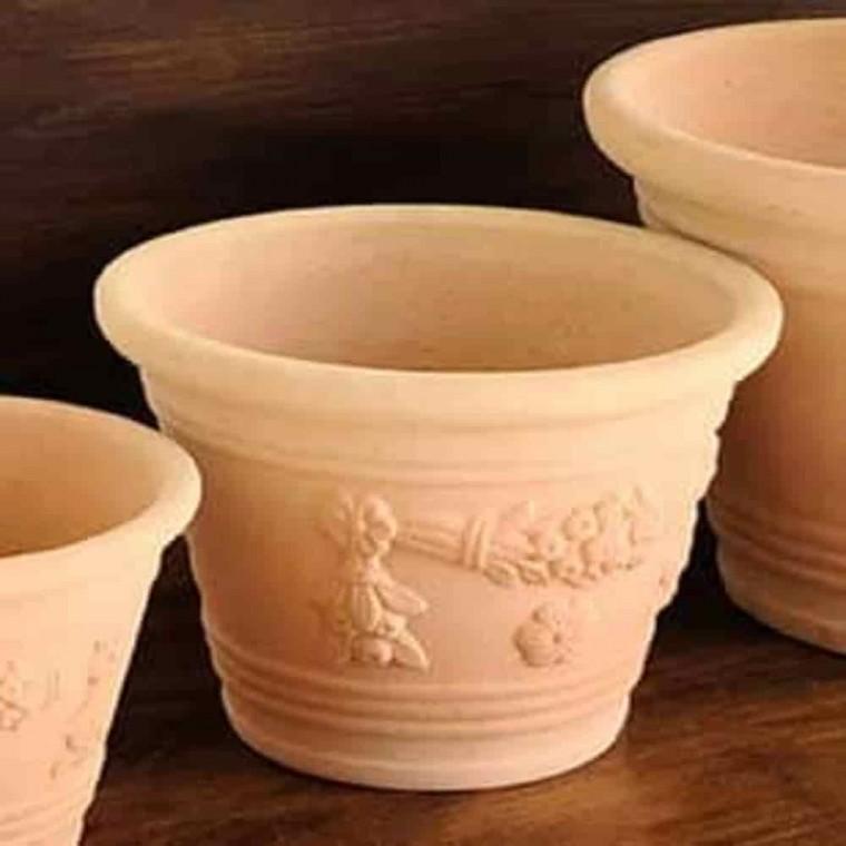 실내가드닝 국화화분 플랜테리아 토분 그레이프 살구색 20x15