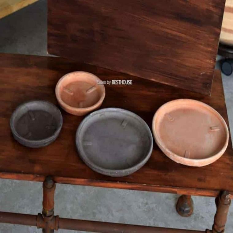 화분거치대 토분받침 화분그릇 수제토분 받침 러스틱