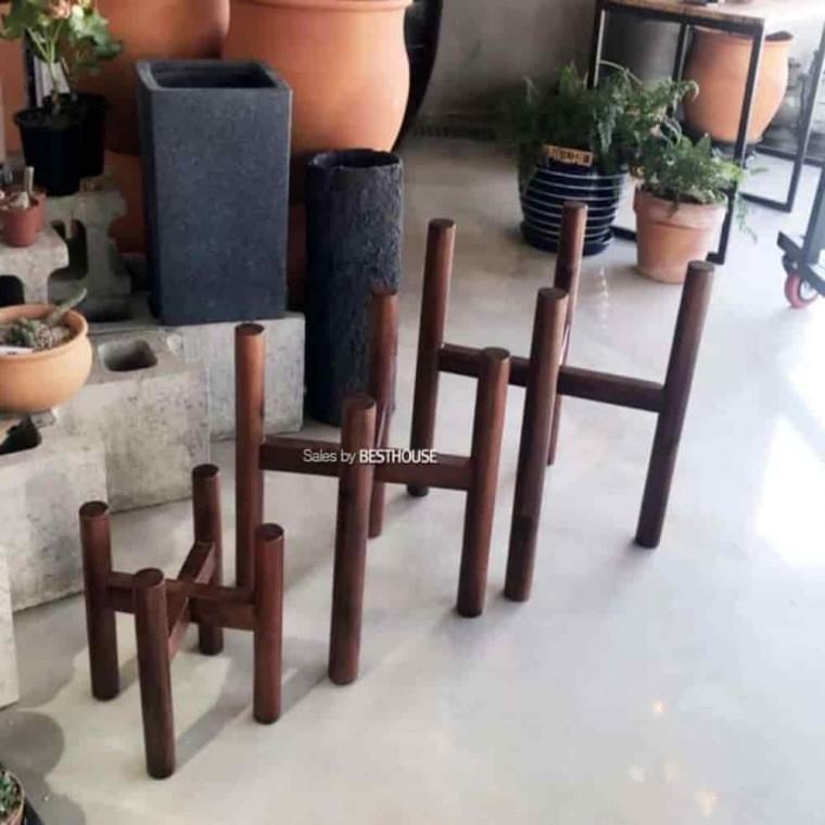 나무화분받침대 화분우드스탠드 우드화분받침 화분받침대 우드 A4호 300mm