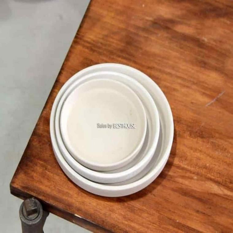 디자인화분받침 화분받침대 빈티지화분받침 토분받침 크림화이트 내경190mm