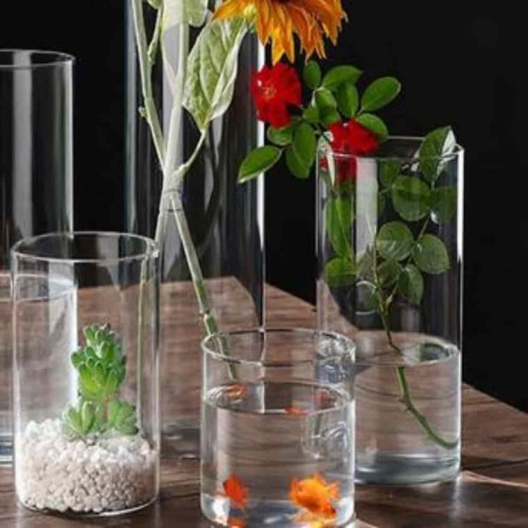 인테리어화병 투명화병 꽃화병 유리화병 원통 10x25