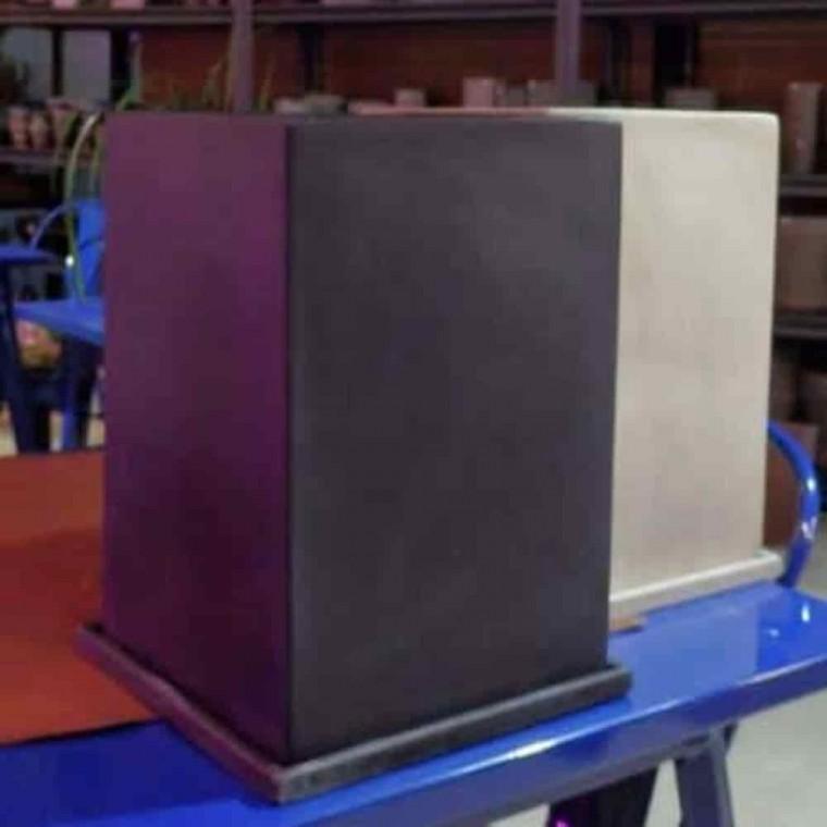 거실식물화분인테리어 플랜트화분 사각화분 수지화분 마블 정사각 23x23x32 블랙