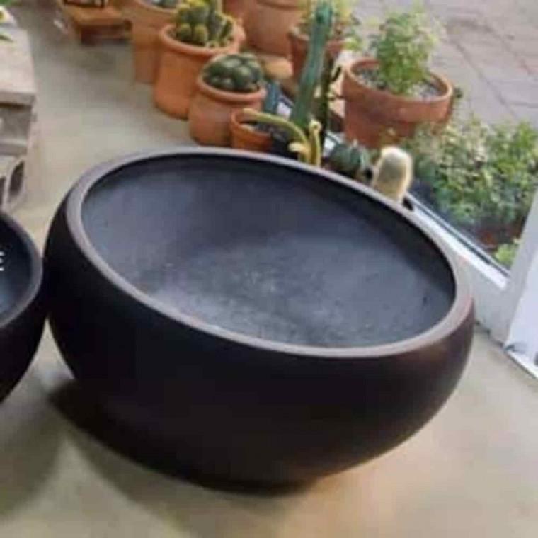 타원형화분 원형화분 낮고넓은화분 FRP화분 낮은원형 61x30