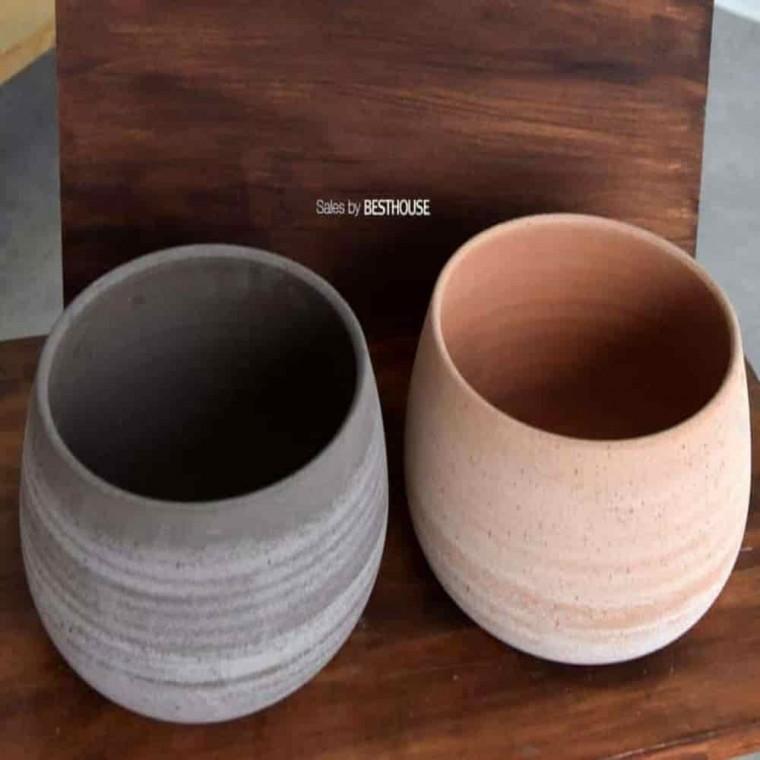 이탈리아화분 선인장화분 화훼농장 수제토분 실린더 24x22 받침세트
