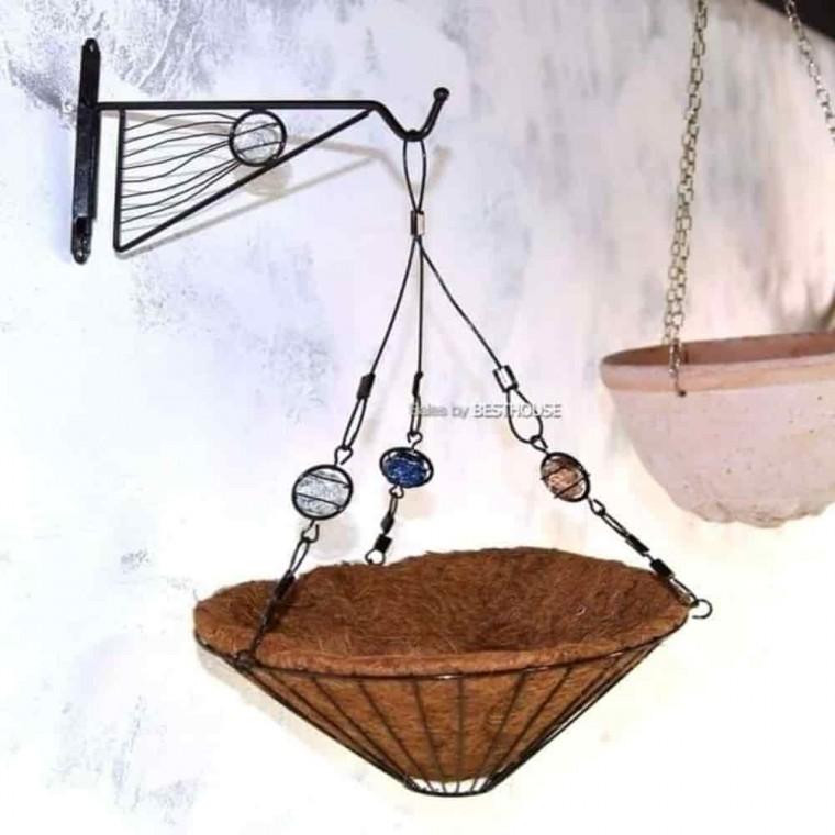 가정집화분 집안화분 벽걸이화분 행잉바구니 코코넛형 30cm