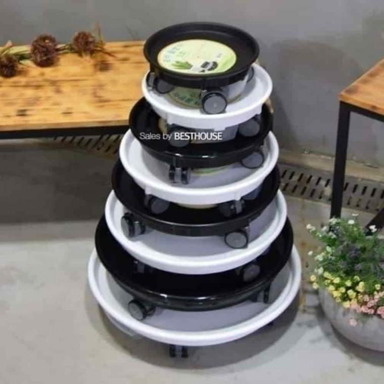 화분물받침 원형바퀴화분받침대 원형화분받침대 화분 물받침 바퀴 6호