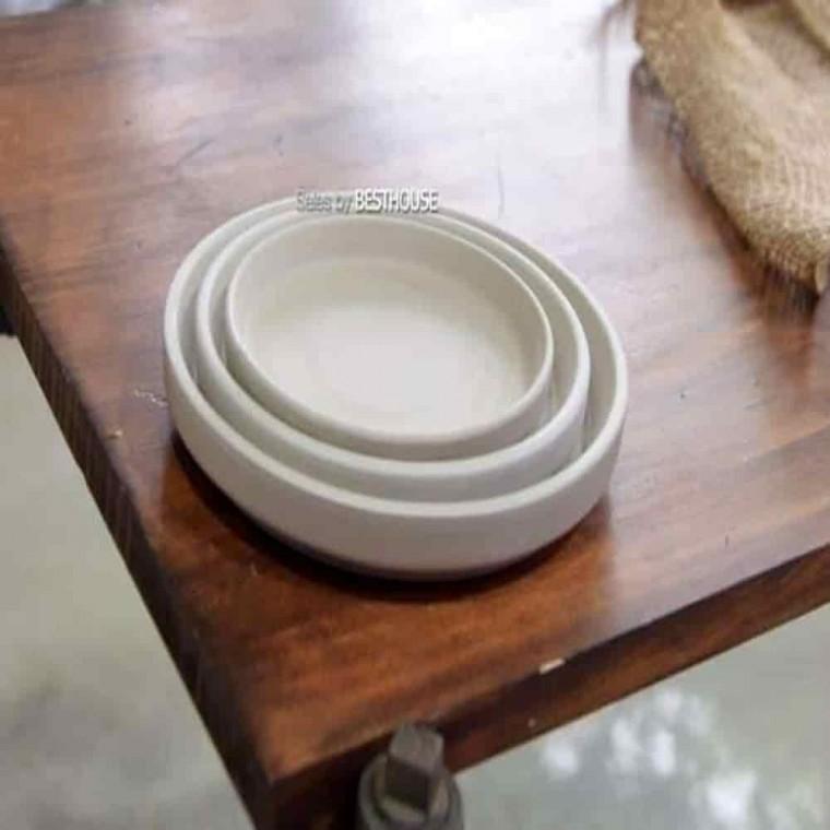 화분받침대 고급화분받침 인테리어받침 토분받침 크림화이트 내경205mm