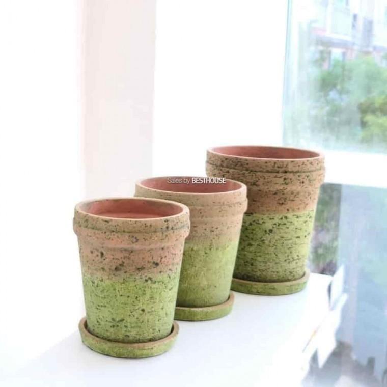 콘크리트화분 원형화분 실내화분 이끼 시멘트 화분 15x17 소