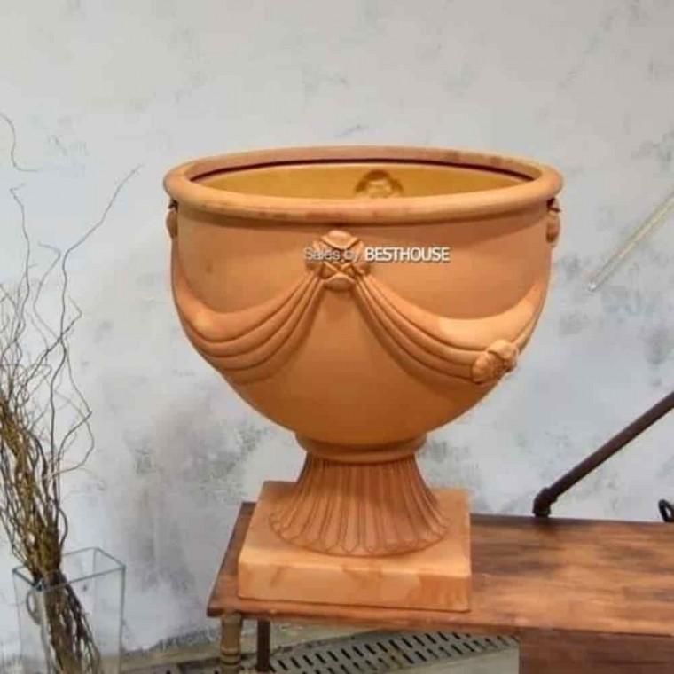 인테리어화분 식물화분 식물용기 플라스틱화분 콤포트 대형 63x57