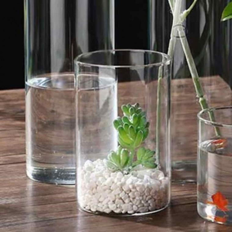 인테리어화병 투명꽃병 수경화병 유리화병 원통 10x20
