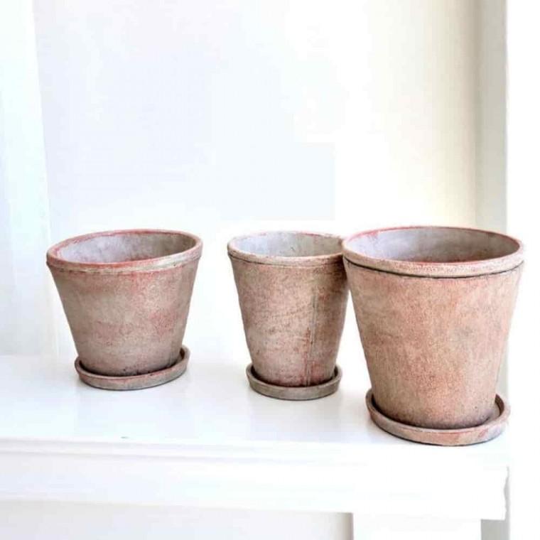 몬스테라화분 원형화분 화분분갈이 시멘트 화분 22x16 와이드 대