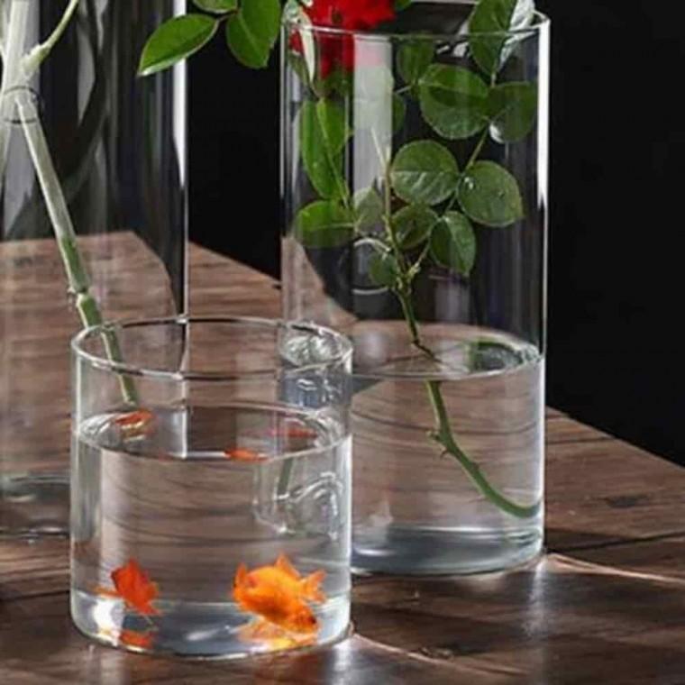 오브제화병 원통유리화병 조화화병 유리화병 원통 10x30