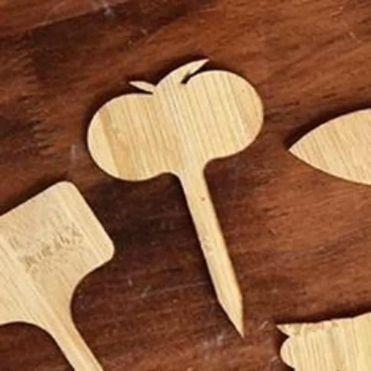 식물이름표꽂이 화분이름표꽂이 식물이름표 이름표 우드 대나무 토마토 10cm
