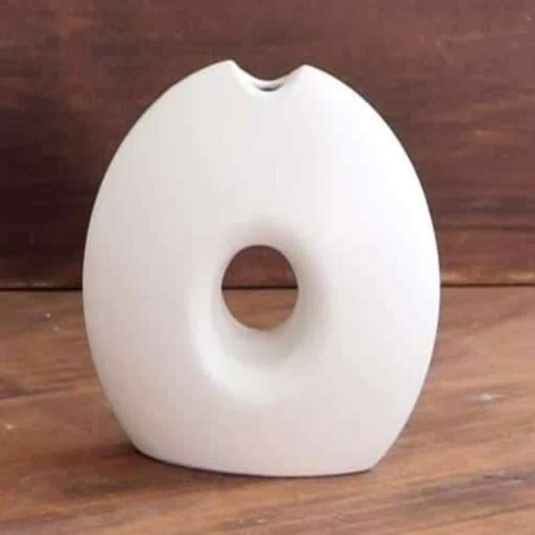 화병오브제 인테리어꽃병 특이한화병 도자기화병 도넛