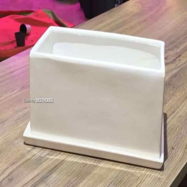 화이트화분 직사각화분 이쁜화분 도기화분 직사각 29x14x16