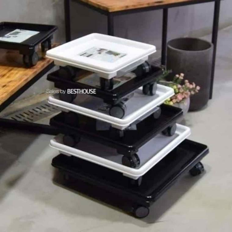 사각바퀴화분받침대 화분물받침 바퀴달린화분받침 화분 물받침 바퀴 4.5호